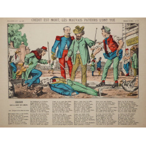 ÉPINAL - Crédit est mort, les mauvais payeurs l’ont tué. Jean-Charles Pellerin, 1835 circa.