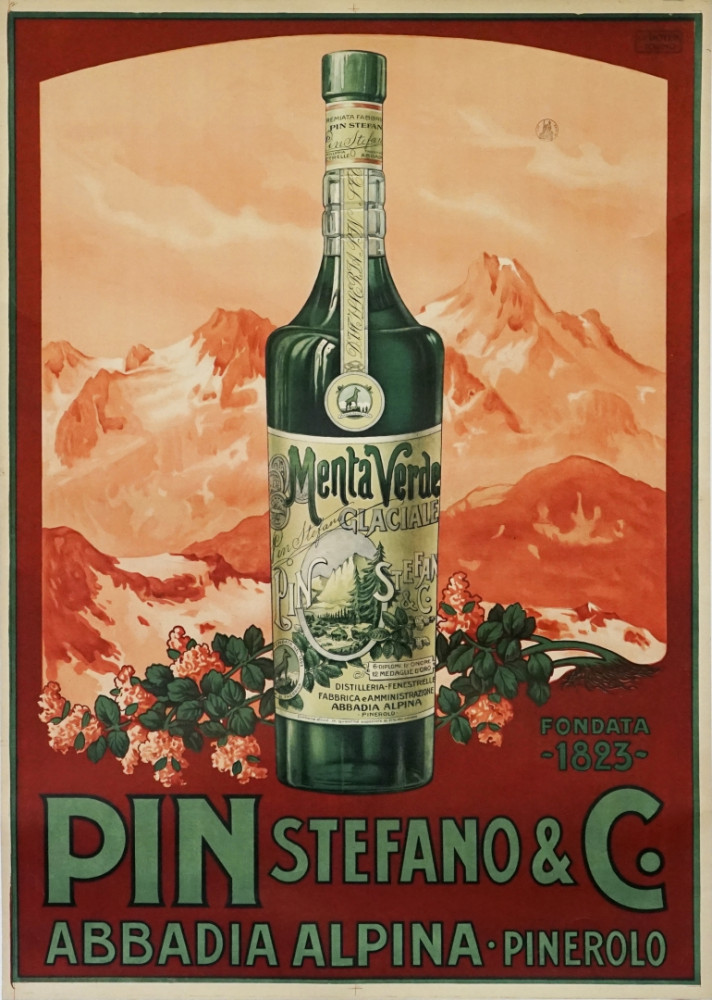 Menta Verde Glaciale - Pin Stefano & C. Abbadia Alpina - Pinerolo. Torino, Doyen, 1920-1930. 