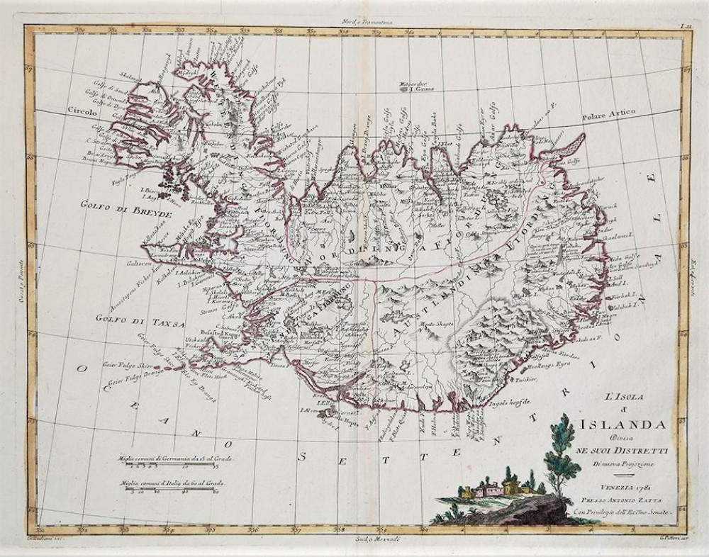 L'Isola d'Islanda. Venezia, Antonio Zatta, 1781.