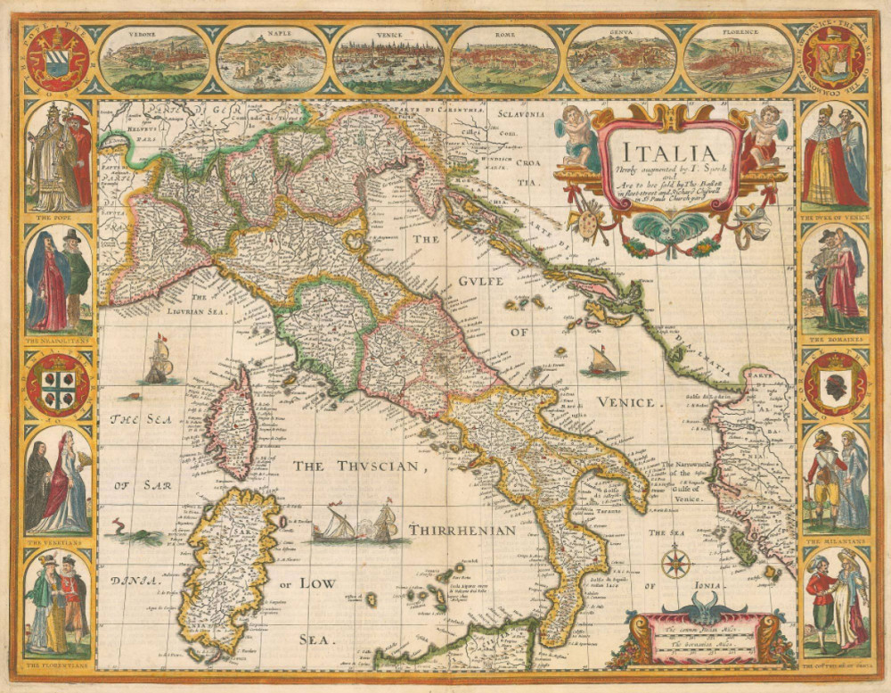 Italia Newly Augmented. Londra, John Speed, 1627.