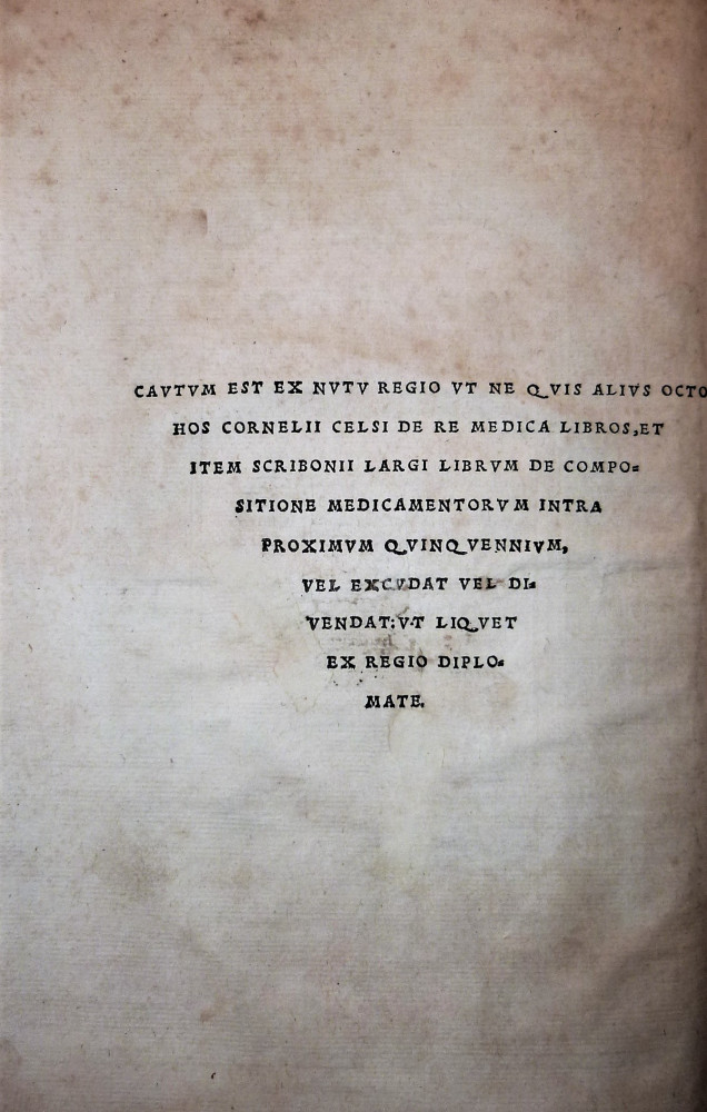 Celso Aulo Cornelio. Aurelij Cornelij Celsi De re medica libri octo