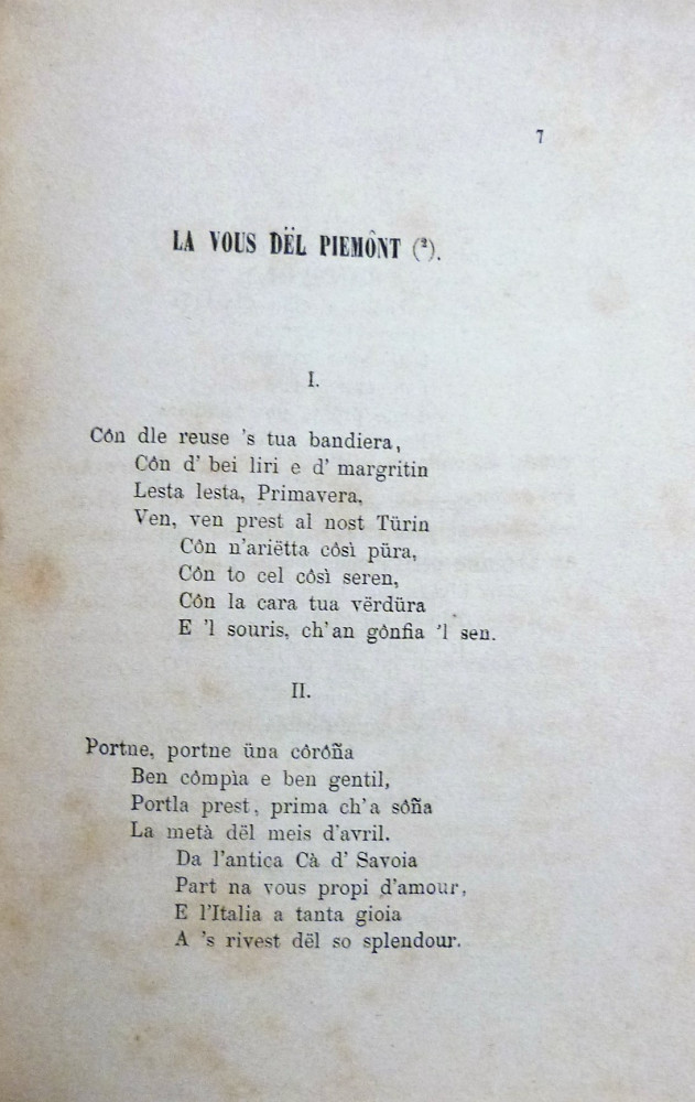Mina, Stefano. Canzoni piemontesi e cenni storici sulla letteratura subalpina. Torino, Tipografia V. Vercellino, 1868.