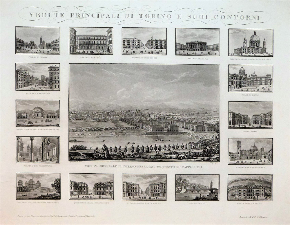 Vedute principali di Torino e suoi contorni. Torino, Luigi Viganò, 1835 circa.