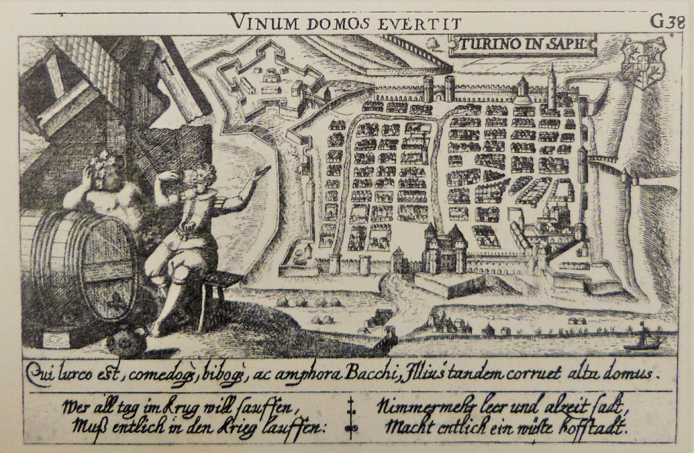 Vinum domos everit. Turino in saph. Norimberga, Daniel Meissner, 1623.