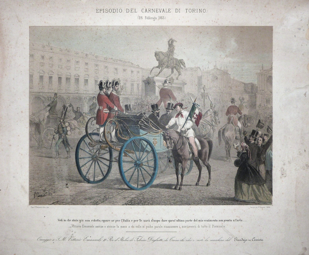 Carnevale di Torino (26 febbrajo 1865). Torino, f.lli Doyen, 1865.