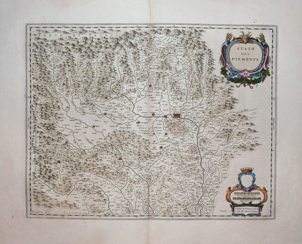 Stato del Piemonte. Amsterdam, Joannes Jansonius, 1635.