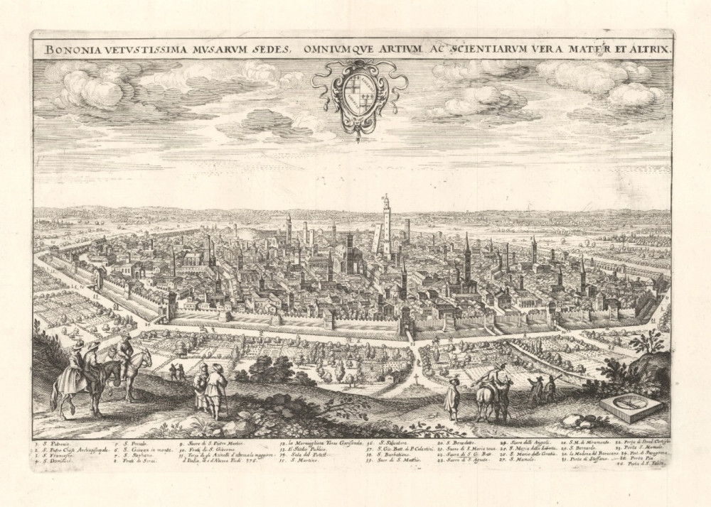 Bononia. Francoforte, Matthäus Merian, 1640.