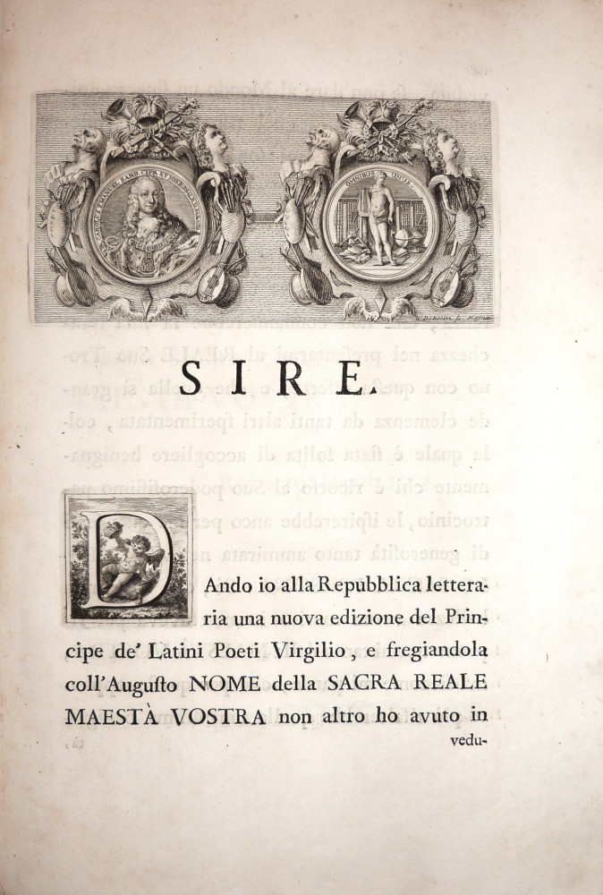 Virgilio, Publio Marone. Bucolica Georgica et Aeneis. Roma, Joannes Zempel - Venezia,  Monaldini, 1763 - 1765.
