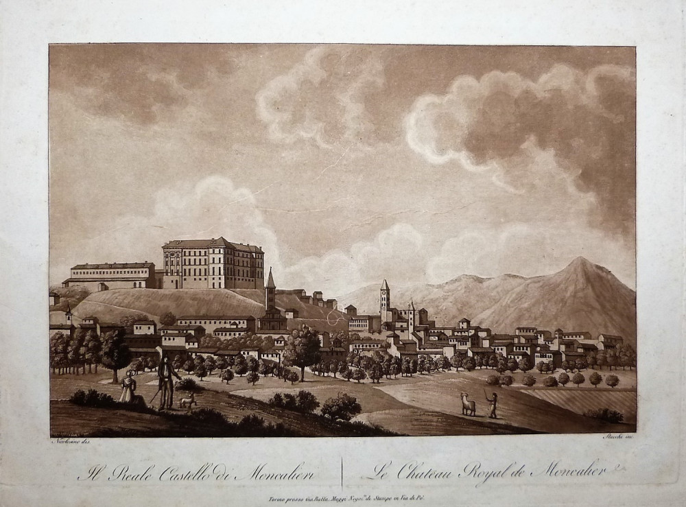 Errore tipografico - Il Reale Castello di Rivoli - Il Reale Castello di Moncalieri. Torino, Giovanni Battista Maggi, 1827.