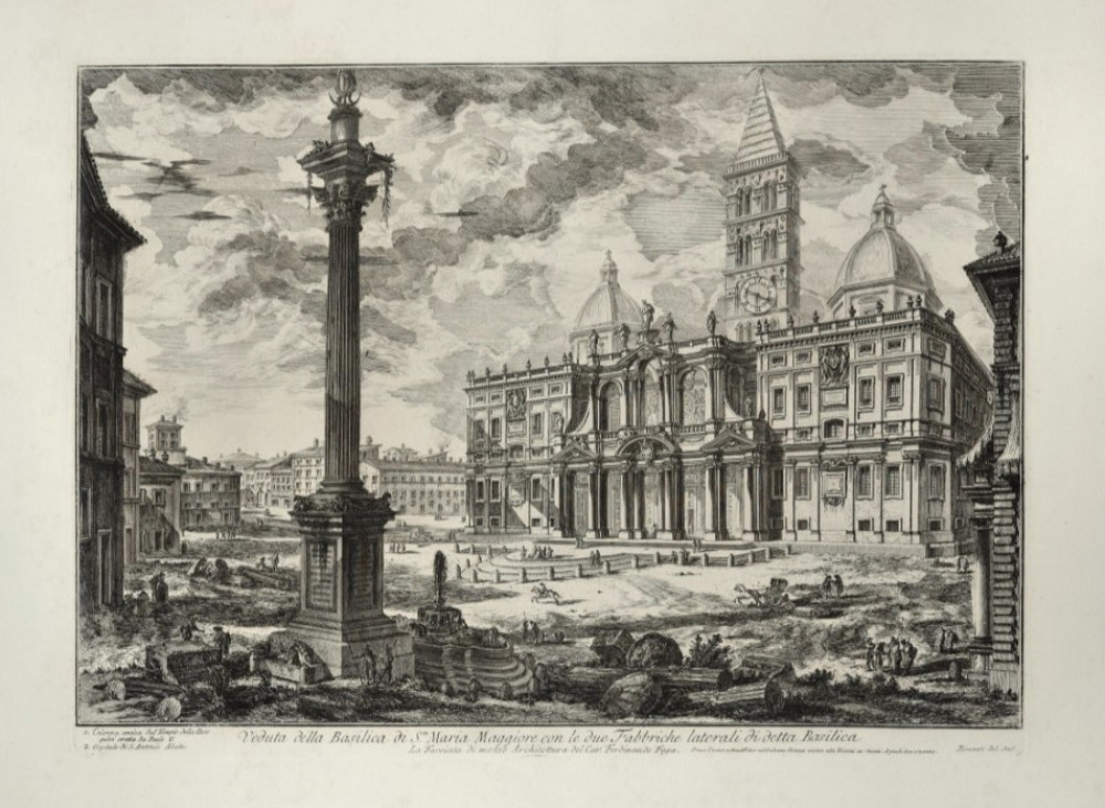 Piranesi, Giovanni Battista. Vedute di Roma - Veduta della Basilica di S.ta Maria Maggiore. Roma, 1748 - 1778. 