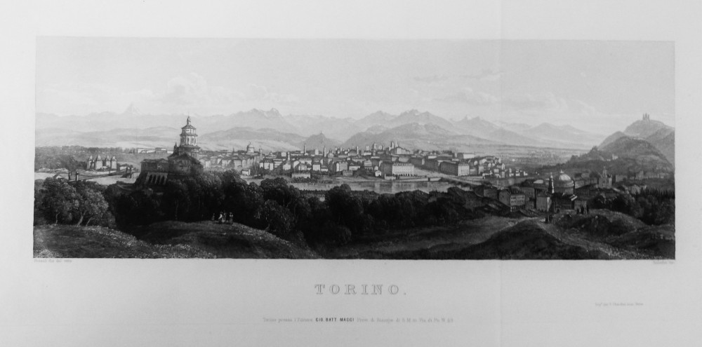 Veduta di Torino. Torino. Bossoli-Salathé-Maggi, 1853.