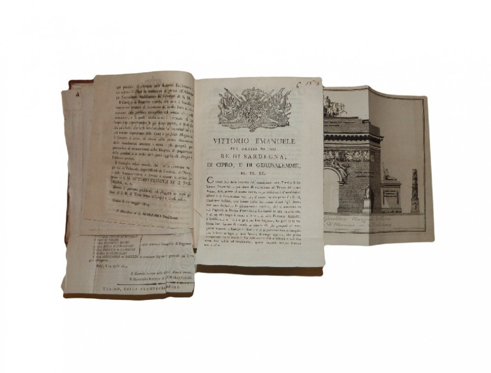 Raccolta di documenti e editti imperiali napoleonici. Torino - Parigi, 1798 - 1816.