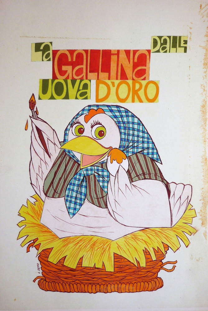 Favole - La gallina dalle uova d'oro. G. Demo, 1950 circa.