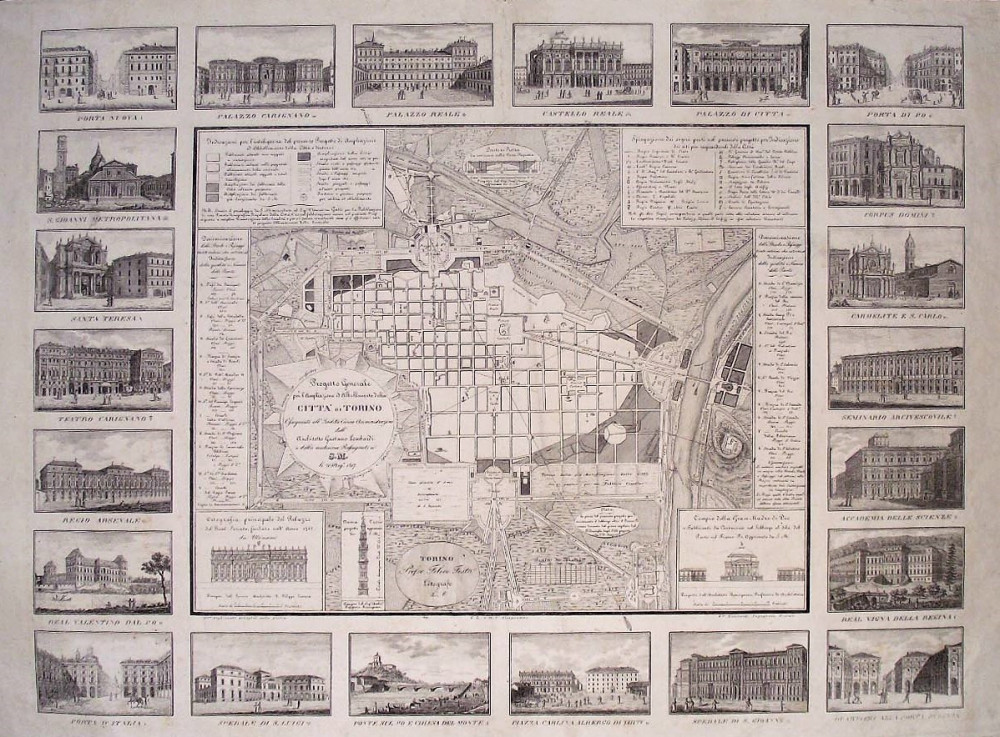 Progetto generale per l'ampliazione ed abbellimento della città di Torino. Torino, Giacomo Arghinenti, 1817.