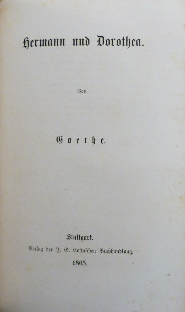 Goethe, Johann Wolfgang von. Tragödie-Tragedie. Stoccarda, J. G. Cotta, 1863-1864-1865.