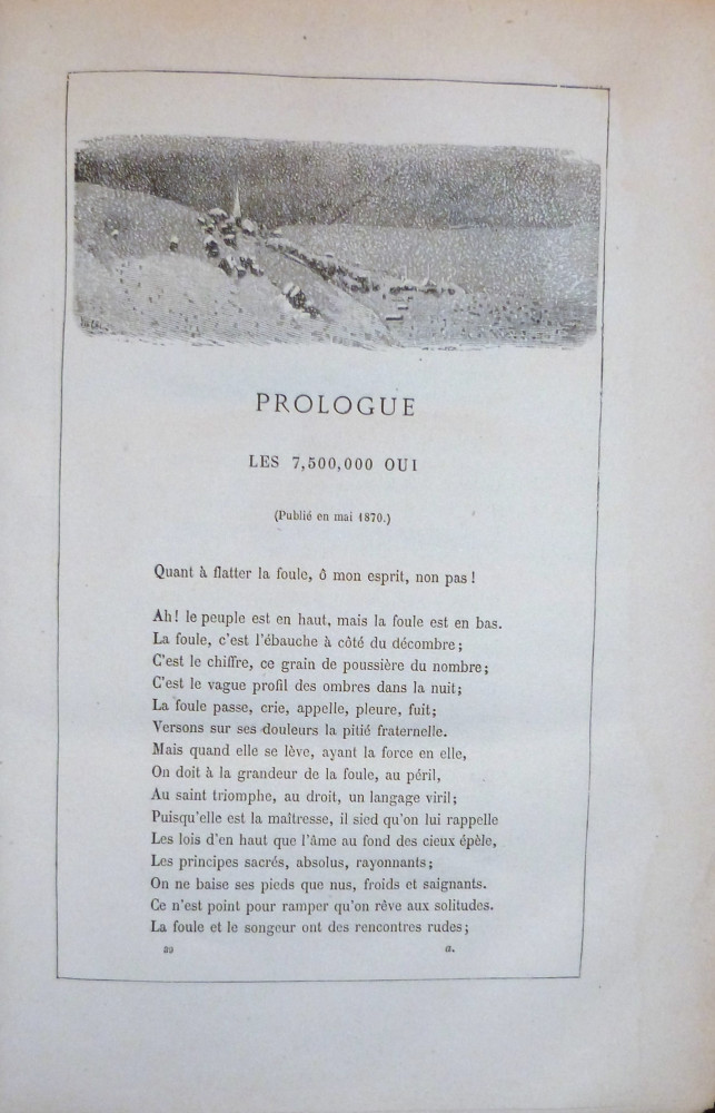 Hugo, Victor. L’année terrible. Parigi, Eugène Hugues, 1875 circa.