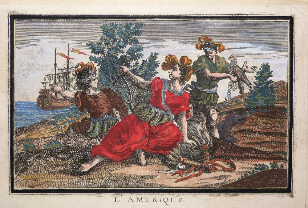L’America - L’Europa -  L’Asia - L’Africa. Parigi, 1720-1730 circa.