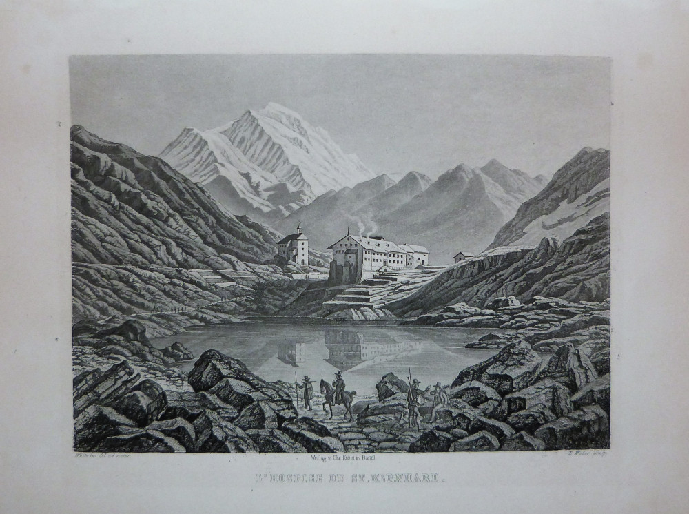 L’Hospice du S˕. Bernard. Basilea, Lucas Weber, 1825 circa.