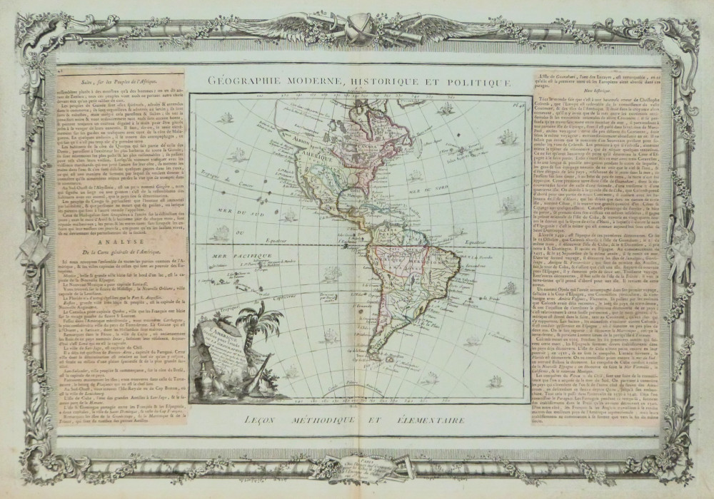 L'Amérique dressée pour l'étude de la geographie. Parigi, L. C. Desnos, 1786.
