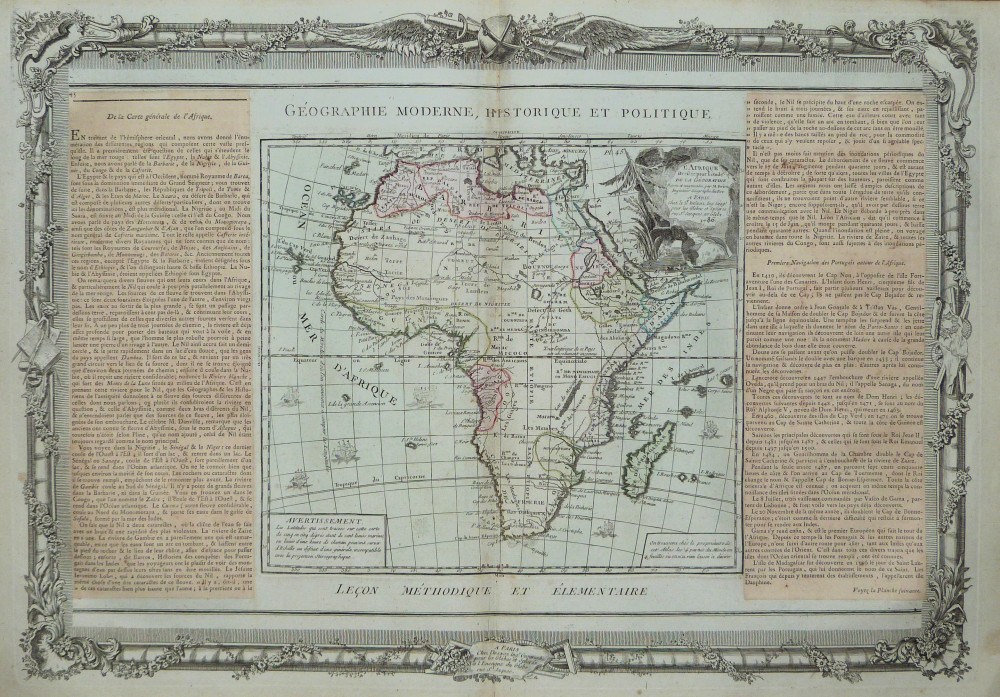 L'Afrique dressée pour l'étude de la geographie. Parigi, L. C. Desnos, 1786.
