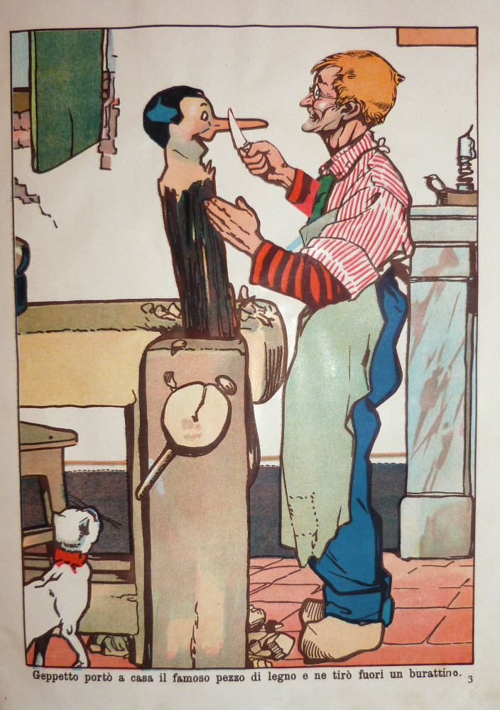 Collodi, Carlo - Collodi, Carlo. Le avventure di Pinocchio. Storia di un  burattino. Disegni di F. Faorzi. Firenze, Casa Editrice Adriano Salani,  1951.