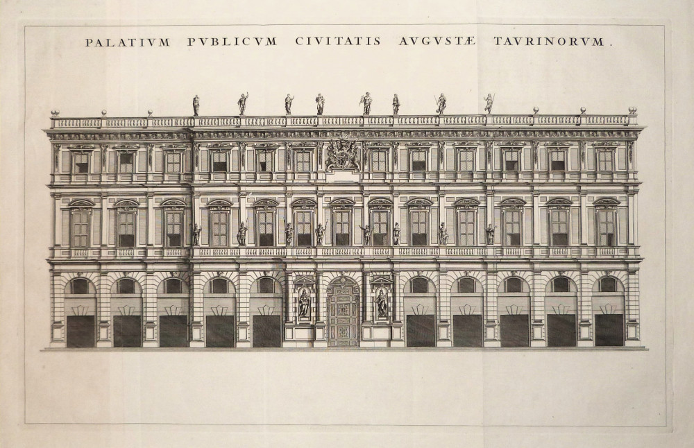 Palatium Publicum Civitatis Augustæ Taurinorum. Amsterdam, Joannis Blaeu, 1682.