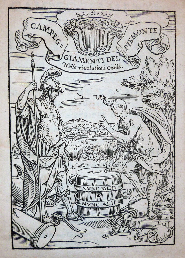Tesauro, Emanuele. Campeggiamenti overo Istorie del Piemonte. Bologna, Giacomo Monti, 1643.