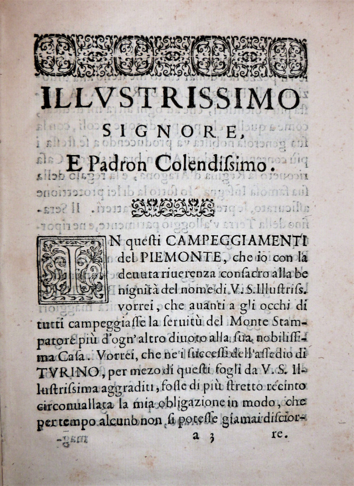 Tesauro, Emanuele. Campeggiamenti overo Istorie del Piemonte. Bologna, Giacomo Monti, 1643.
