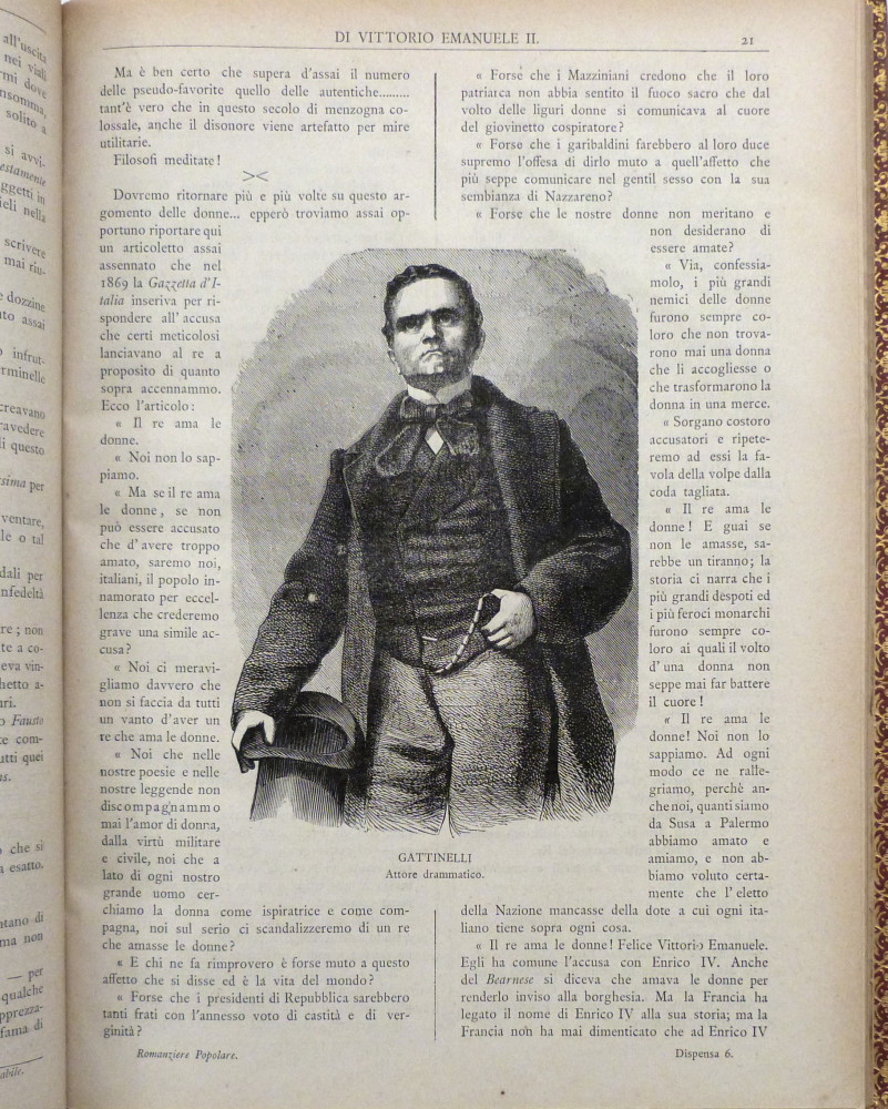 Spartacus. Vita intima di Vittorio Emanuele II. Torino, D. Fino, 1880.