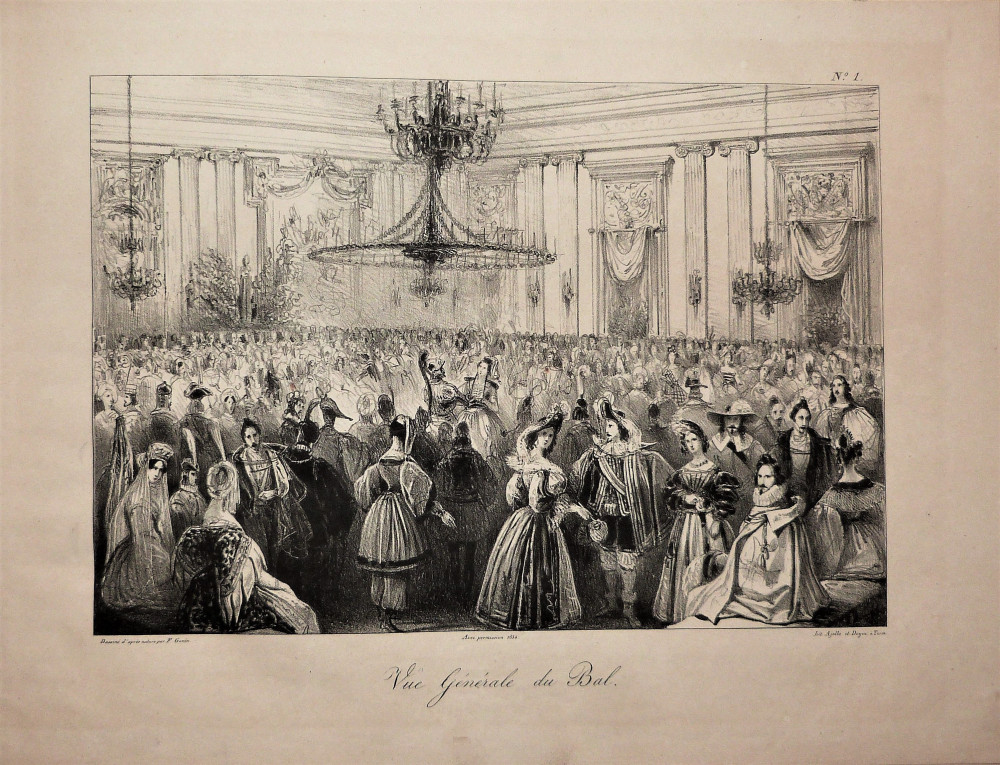 Gonin, Francesco. Souvenirs du Bal Costumé donné pour le Chevelier A. Foster. Torino, Ajello e Doyen, 1834.