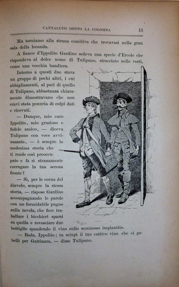Brisay, Enrico De - Salgari, Enrico - Job  (Jacques Onfroy de Bréville). Spada al vento. Torino, G. B. Paravia & C., s.d. (1895).