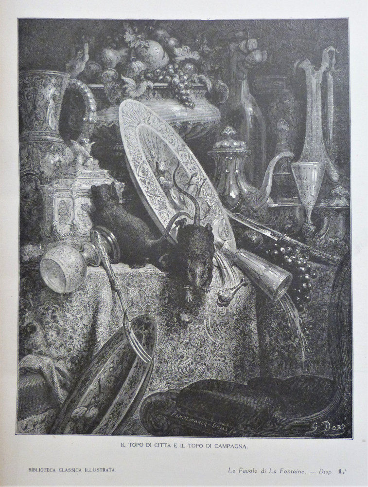 La Fontaine, Jean de - Doré, Gustave. Le favole. Milano, Sonzogno, 1889.