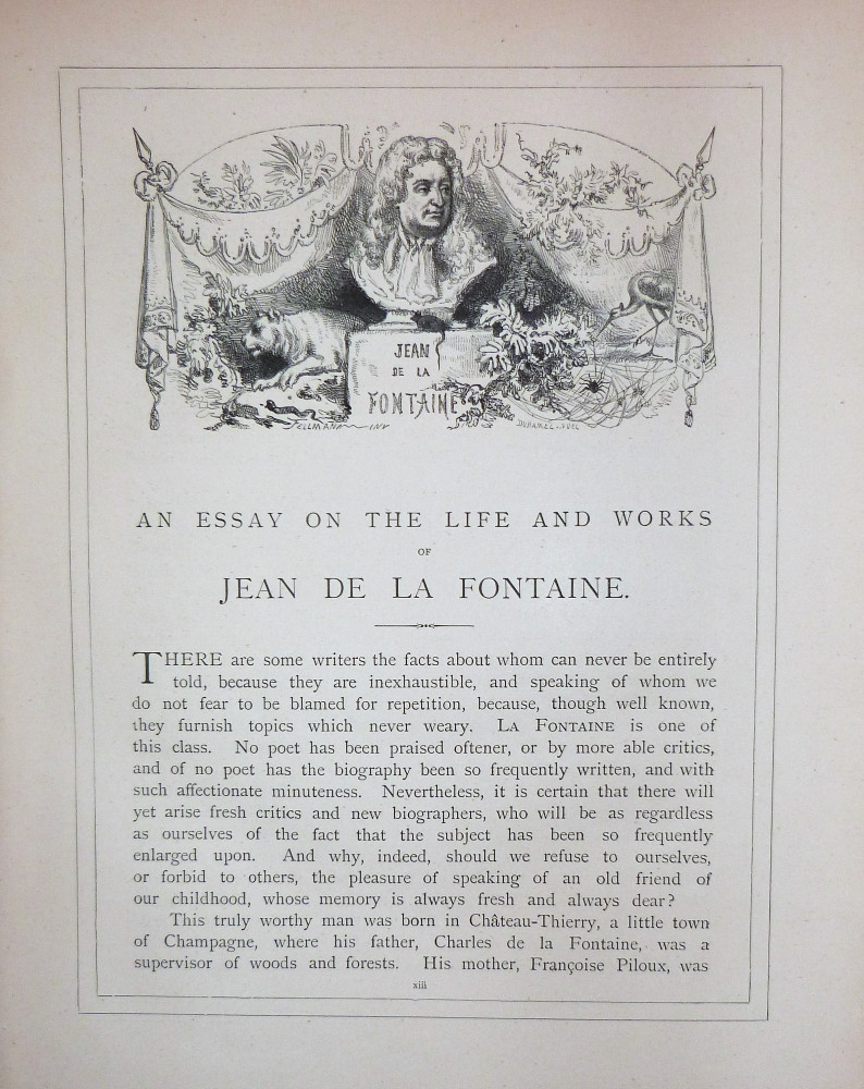 La Fontaine, Jean de - Doré, Gustave. The fables. Londra - Parigi - New York, Cassel - Peter - Galpin, 1880 circa.