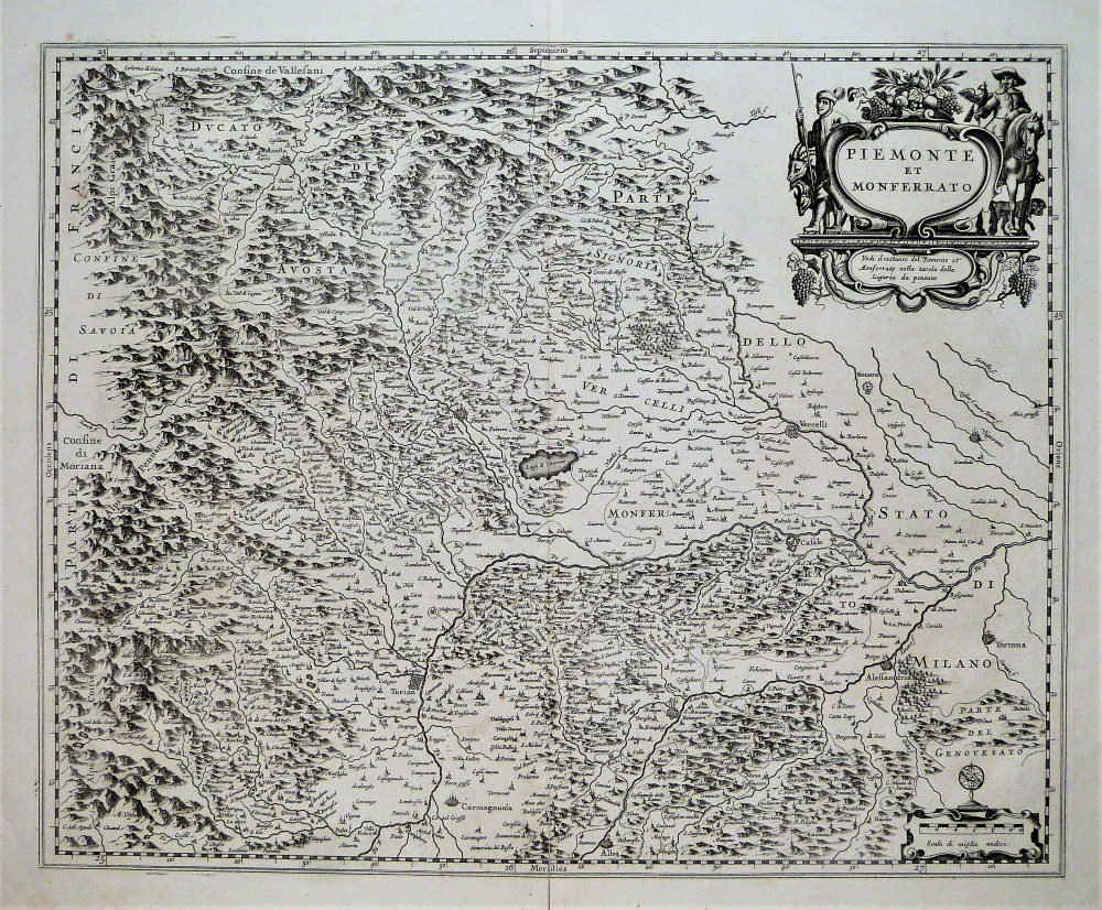 Piemonte et Monferrato. Amsterdam, Guglielmus Blaeu, 1635.