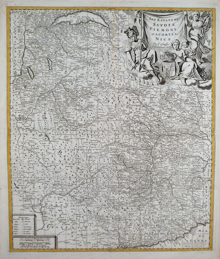 Les Estats de Savoye, Piemont e le Comté de Nice. Amsterdam, Pieter Schenk, 1711.