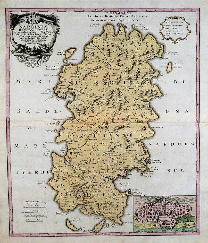 Sardiniæ Regnum et Insula. Norimberga, Heredi Homann, 1734. 