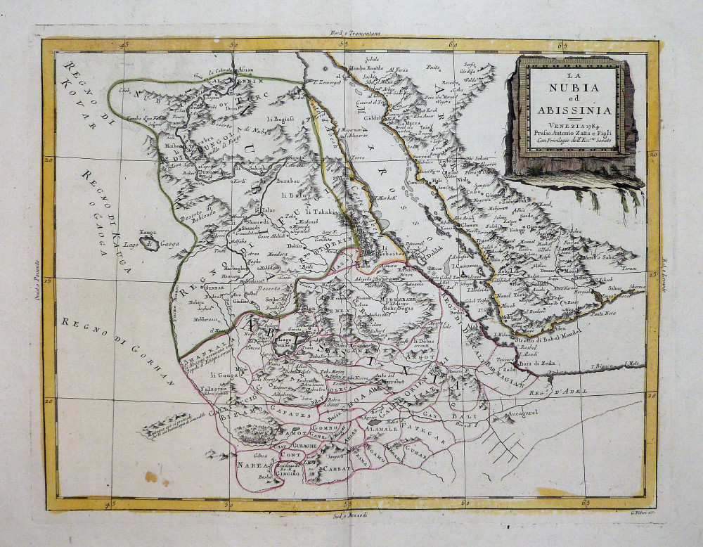 La Nubia ed Abissinia. Venezia, Antonio Zatta, 1784.