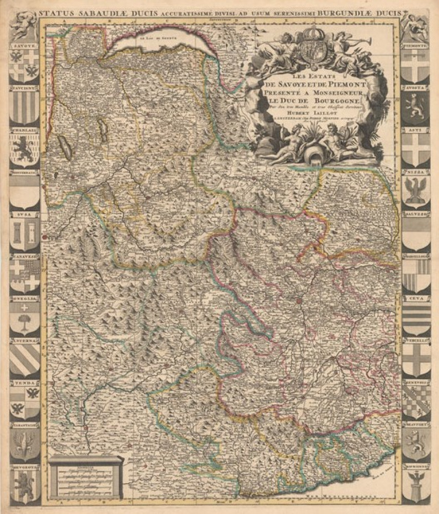 Les Estats de Savoye et de Piemont presenté a Monseigneur le Duc de Bourgogne. Amsterdam, Pierre Mortier, 1703.