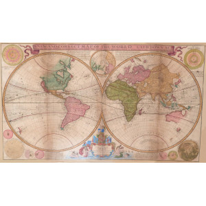 A New and Correct Map of the World Laid Down According to the Newest Discoveries, and from the Most Exact Observations. Londra, 1709.