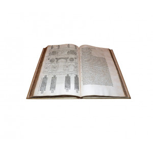 Alberti, Leon Battista. L’Architettura, tradotta in lingua fiorentina da Cosimo Bartoli  - La Pittura, tradotta per M. Lodovico Domenichi. Mondovì, Leonardo Torrentino, 1565.