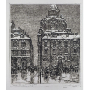 Mennyey, Francesco. Un angolo di piazza Castello. Torino, 1930 circa.