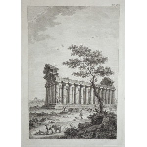 Bartolozzi, Francesco. Veduta del Tempio di Cerere a Paestum. Londra, 1795 circa.