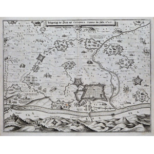 Belagerung der statt und cittadell Turino im jahr 1640. Francoforte,  Matthias Merian, 1650 circa.