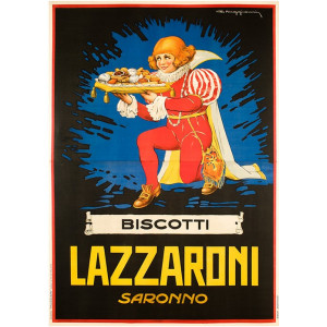 Biscotti Lazzaroni Saronno. Milano, Giorgio Muggiani, 1930 circa.