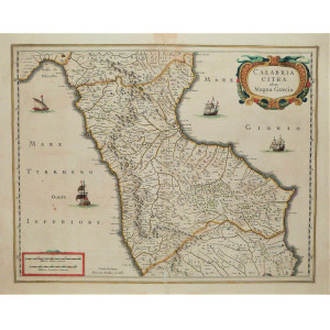Calabria Citra olim Magna Græcia. Amsterdam, Henricus Hondius, 1636.