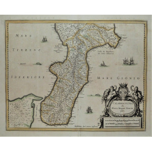 Calabria Ultra olim Altera Magnæ Graeciæ Pars. Amsterdam Johannes Janssonius, 1640 circa.