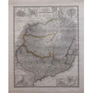 Carta corografica delle divisioni di Cuneo e di Nizza. Torino, Giovanni Battista Maggi, 1840 circa.