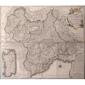 Carta degli Stati di S. M. il Re di Sardegna e parte de paesi ad essi confinanti. Torino, François Caroly, 1779-1780.
