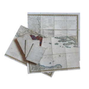 Carta delle Provincie Illiriche co' loro diversi stabilimenti e con una parte degli stati limitrofi. Milano, Bordiga, 1813.