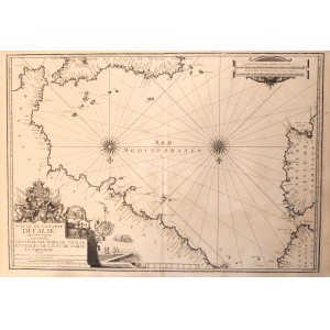 Suitte de la Carte d'Italie depuis Mont Argentat jusqu'a Messine. Marsiglia, Peter Starckman, 1715 - 1726.